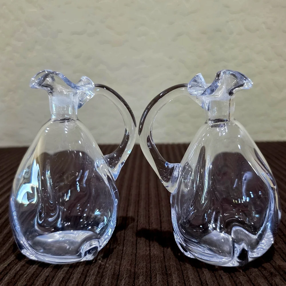 Vintage Crystal Cruet Set vintage mid